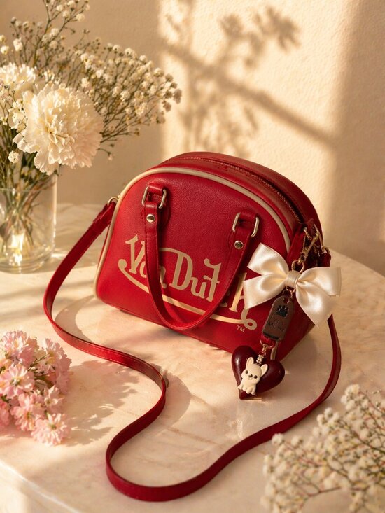 Von Dutch Handbags - Von Dutch Bowling‑Style Handbag + Pepa by Murr Bag Charm/ MSRP $149
